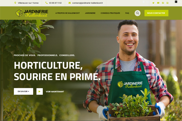 site web vitrine jardinerie