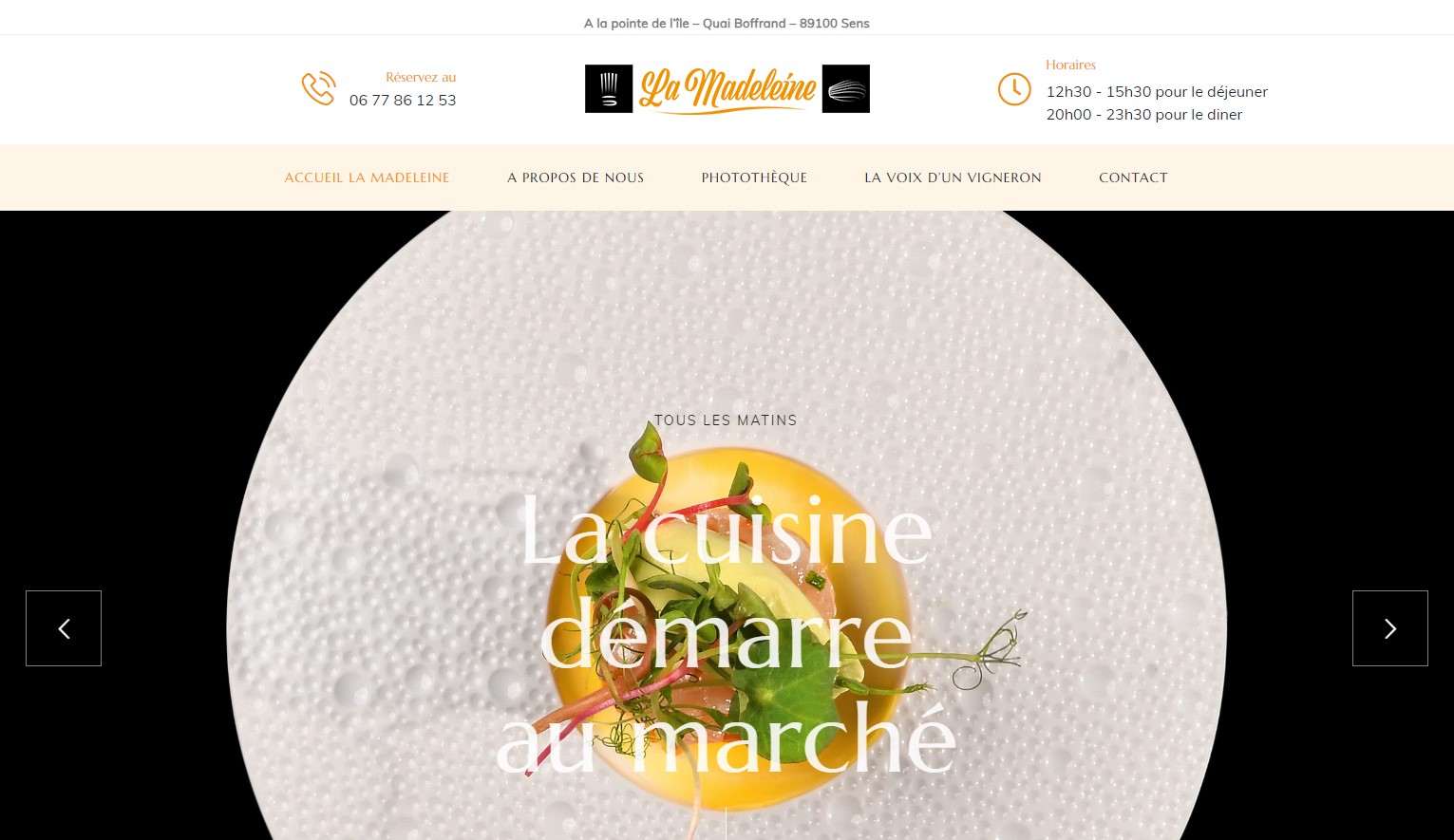 Site web La Madeleine
