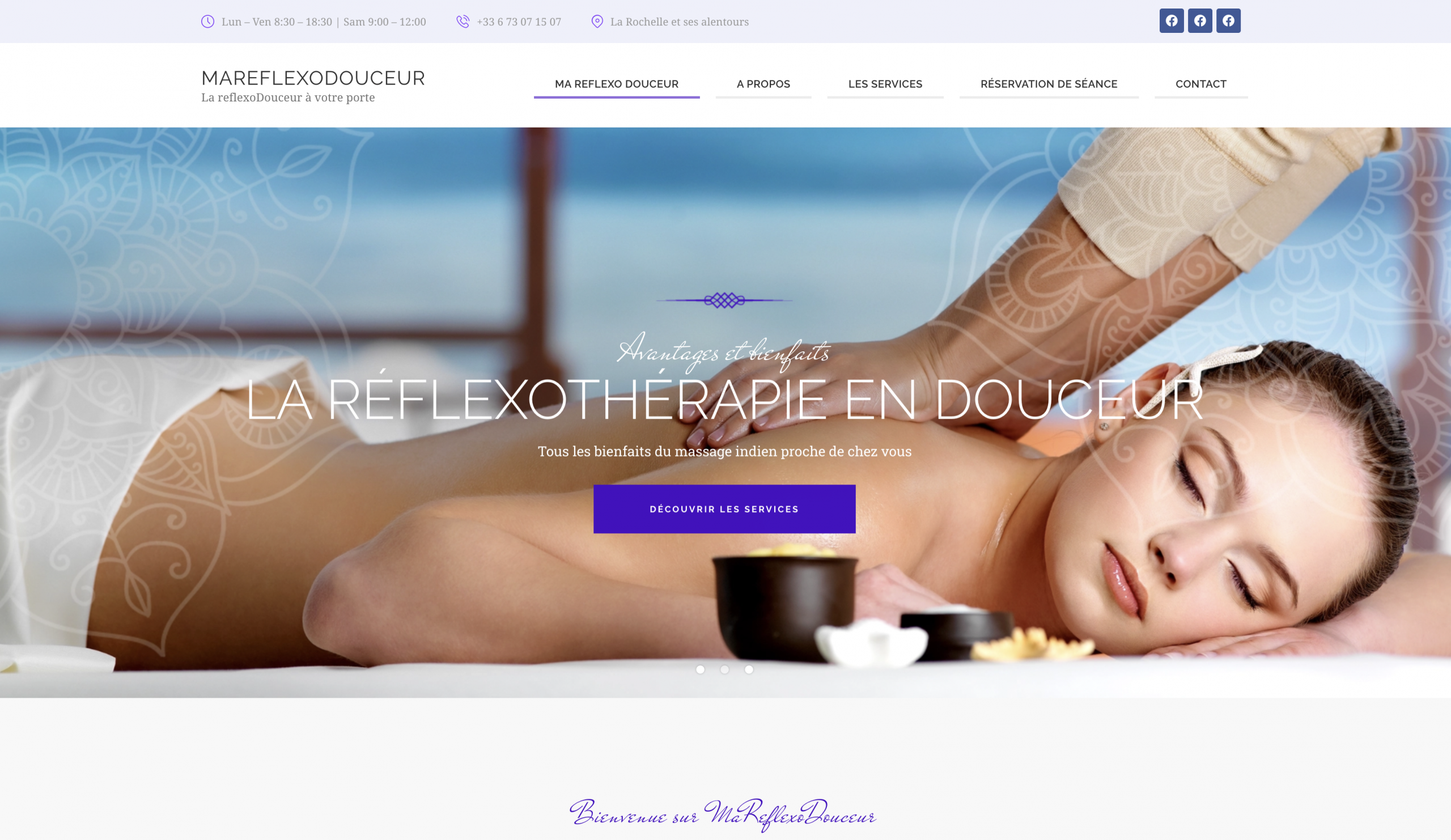 Site internet MaReflexoDouceur par graphicomm