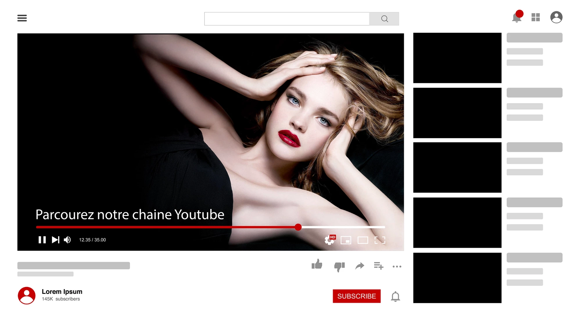 Moniteur Youtube vidéo Graphicomm