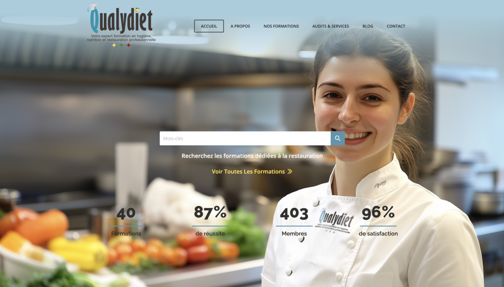 Site internet catalogue Qualydiet