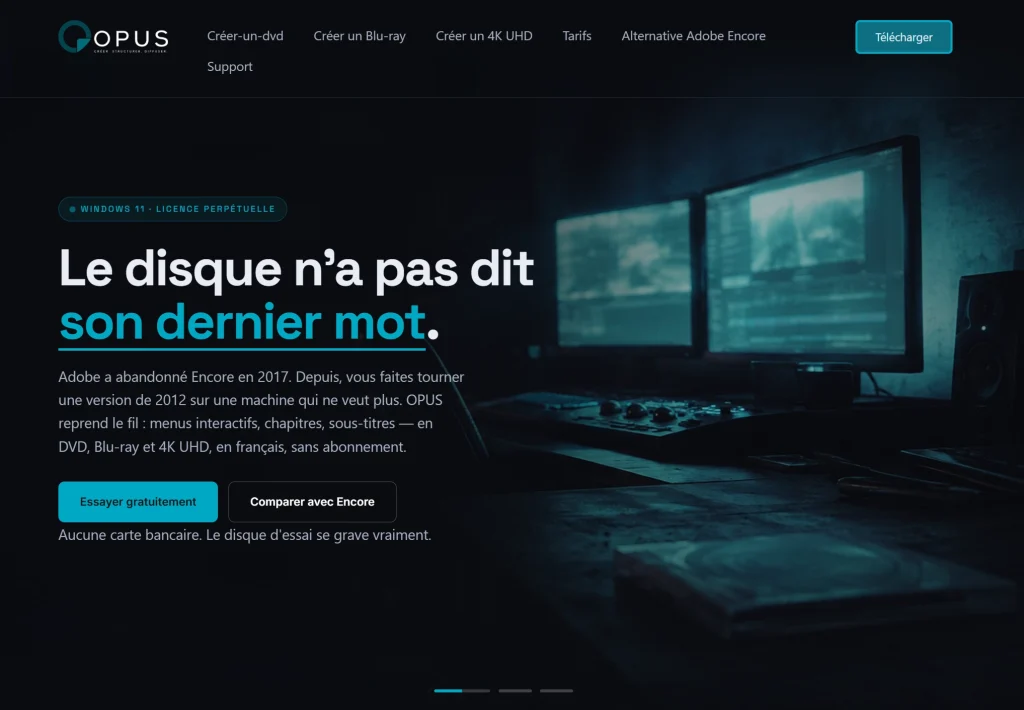 Interface web de opus-authoring
